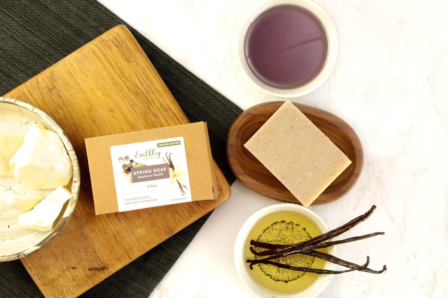 LIMITED EDITION Blueberry Vanilla Spring Soap For Gentle Body Cleansing