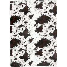 Cowhide Plush Sherpa Baby Blanket