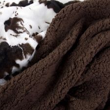 Cowhide Plush Double Layer Throw Blanket
