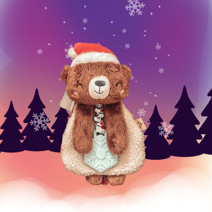 Holiday Bear Itzy Lovey™ Plush + Teether Toy