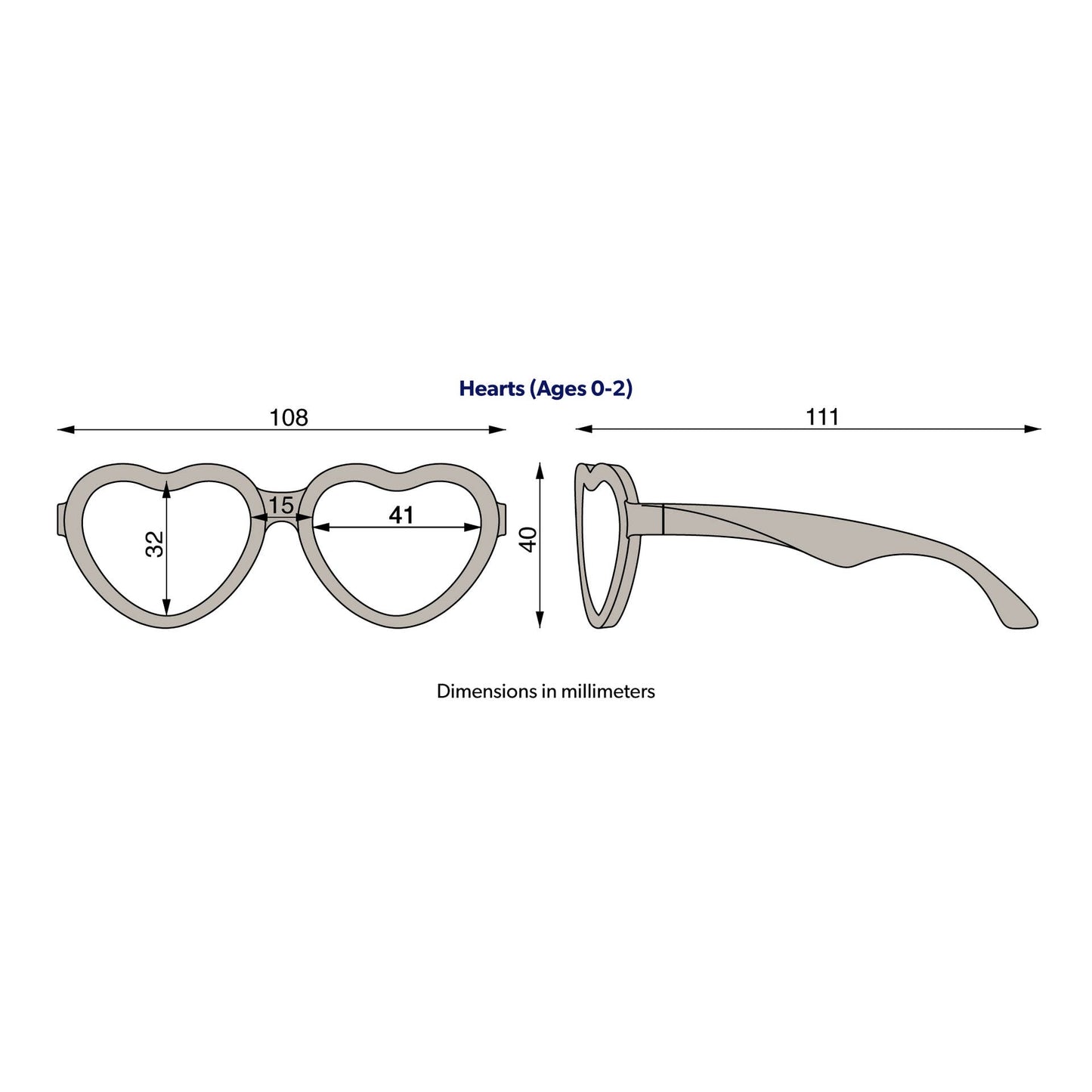 The Sweetheart Heart - Polarized with Mirrored Lens