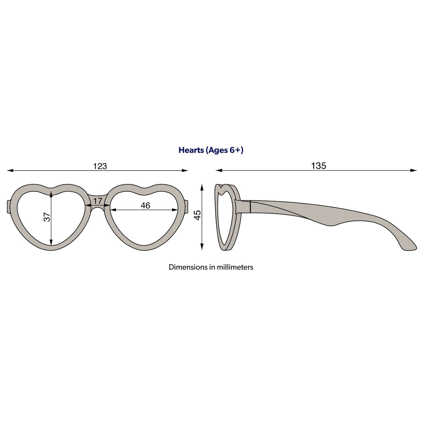 The Sweetheart Heart - Polarized with Mirrored Lens