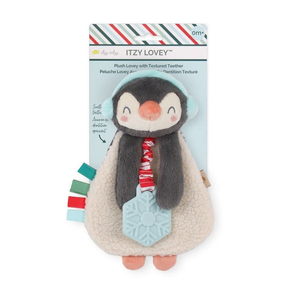 Holiday Penguin Itzy Lovey™ Plush + Teether Toy