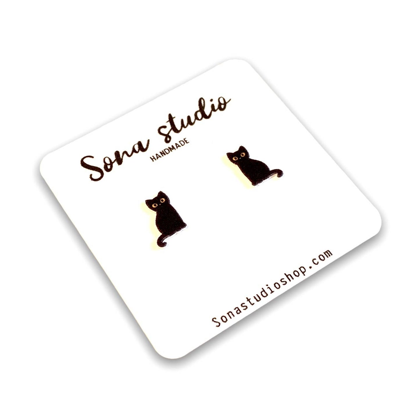 Black Cat Earrings