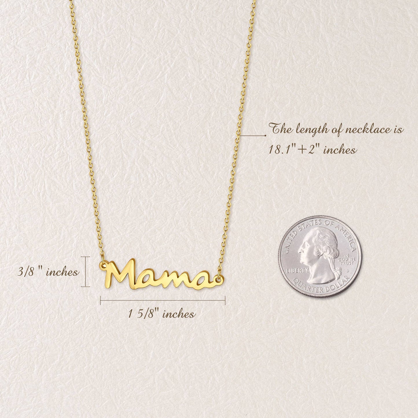 Stainless Steel Mama Necklace Christmas Jewelry Gift for Mom