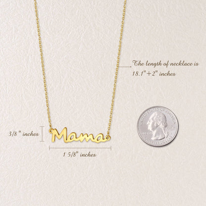 Stainless Steel Mama Necklace Christmas Jewelry Gift for Mom