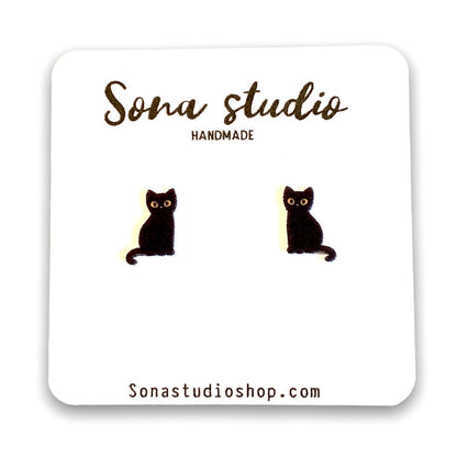 Black Cat Earrings