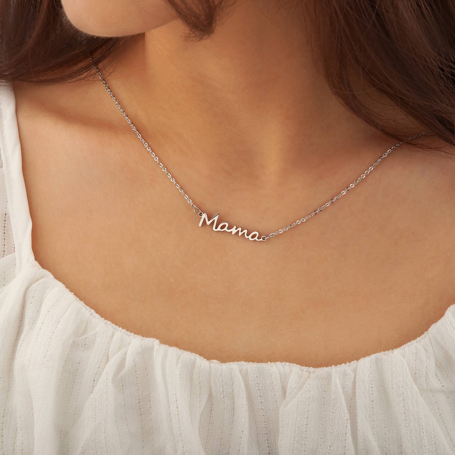 Stainless Steel Mama Necklace Christmas Jewelry Gift for Mom
