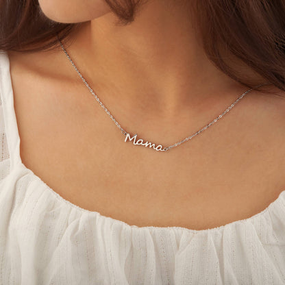 Stainless Steel Mama Necklace Christmas Jewelry Gift for Mom