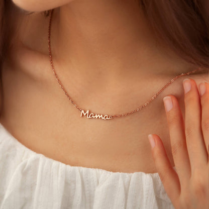 Stainless Steel Mama Necklace Christmas Jewelry Gift for Mom