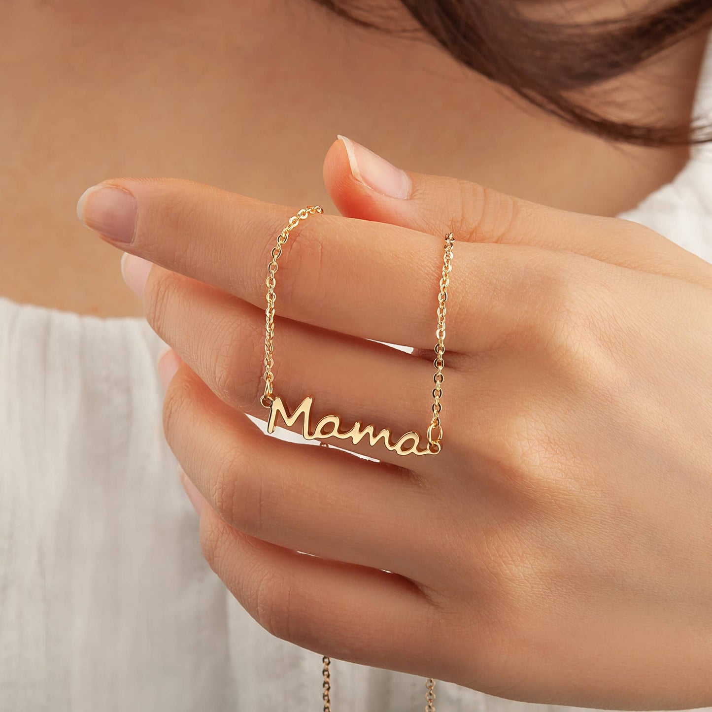 Stainless Steel Mama Necklace Christmas Jewelry Gift for Mom