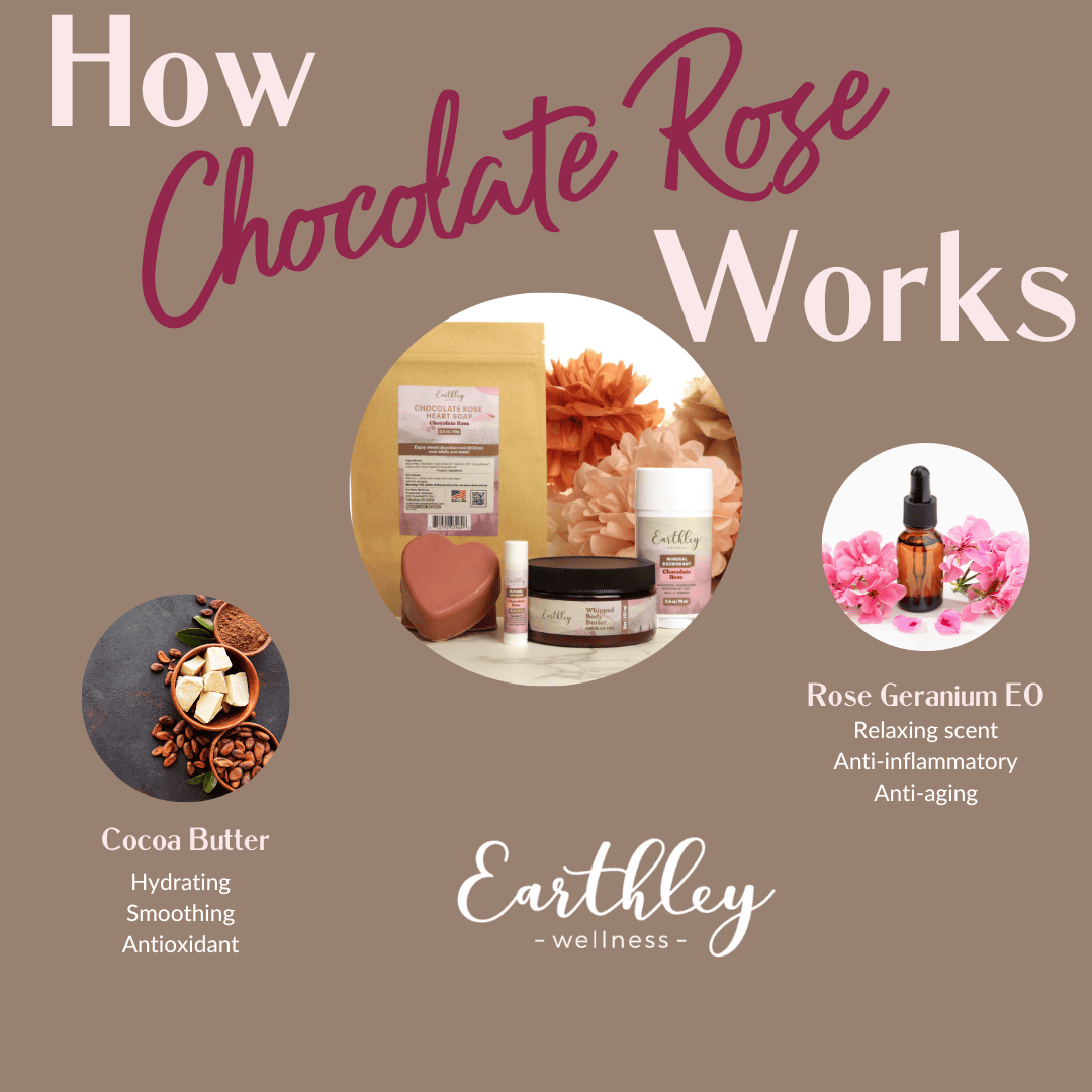 Chocolate Rose Heart Soap