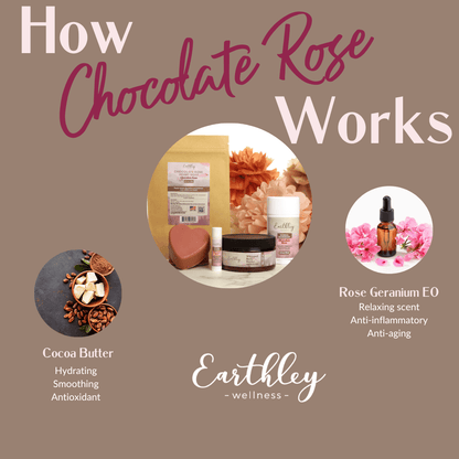 Chocolate Rose Heart Soap