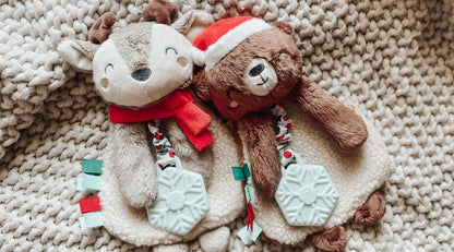 Holiday Bear Itzy Lovey™ Plush + Teether Toy