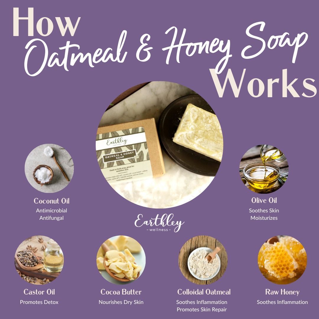 Oatmeal and Honey Soap For Dry, Damaged Skin