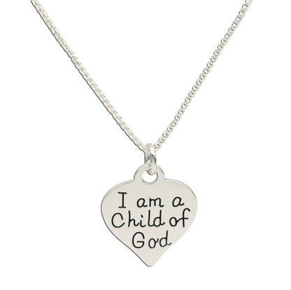 I am A Child of God Heart Necklace