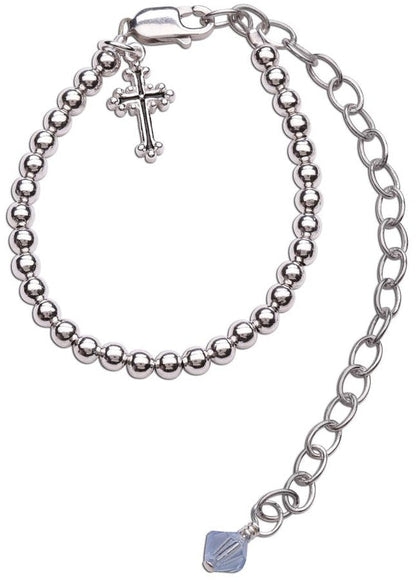 Sterling Silver Cross Bracelet Gift Boy's Baptism to Bride™