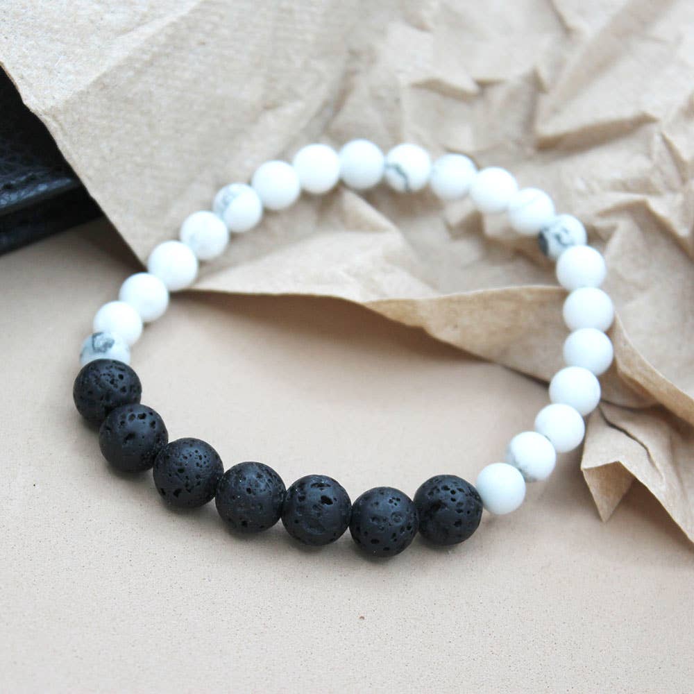 Marble Lava Bead  Aromatherapy Essential Oil Bracelet
