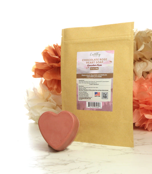 Chocolate Rose Heart Soap