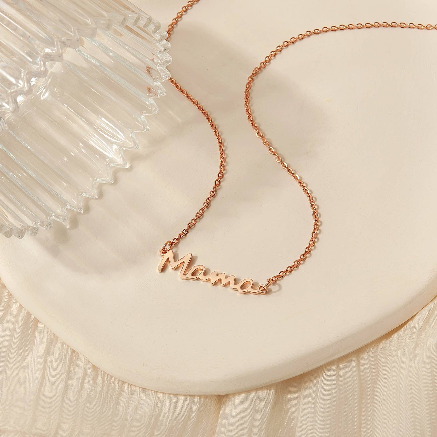 Stainless Steel Mama Necklace Christmas Jewelry Gift for Mom