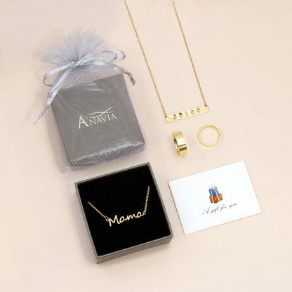 Stainless Steel Mama Necklace Christmas Jewelry Gift for Mom