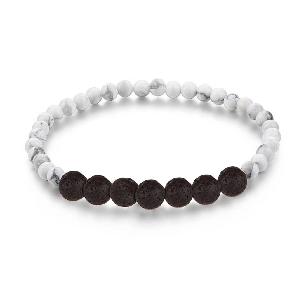 Marble Lava Bead  Aromatherapy Essential Oil Bracelet