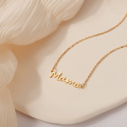 Stainless Steel Mama Necklace Christmas Jewelry Gift for Mom