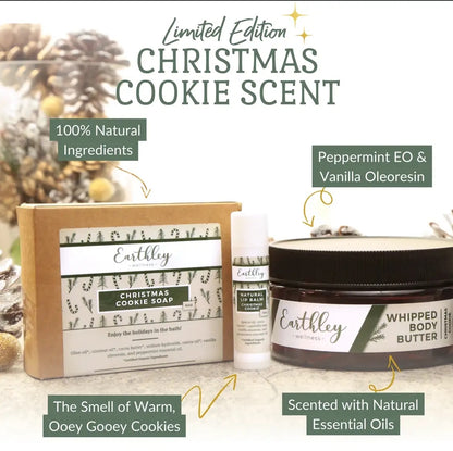 Limited seasonal Christmas Cookie Soap, Body Butter and Lip Balm Bundle