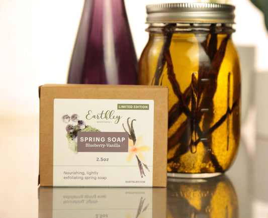 LIMITED EDITION Blueberry Vanilla Spring Soap For Gentle Body Cleansing