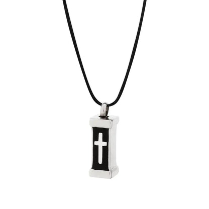 Boxed Urn Cross Memorial Necklace