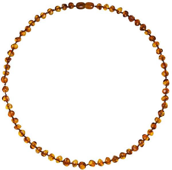 Adult Baroque Cognac Necklace 18"