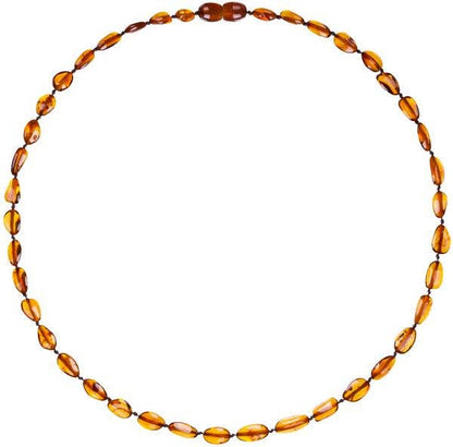 Adult Beans Cognac Necklace 18"