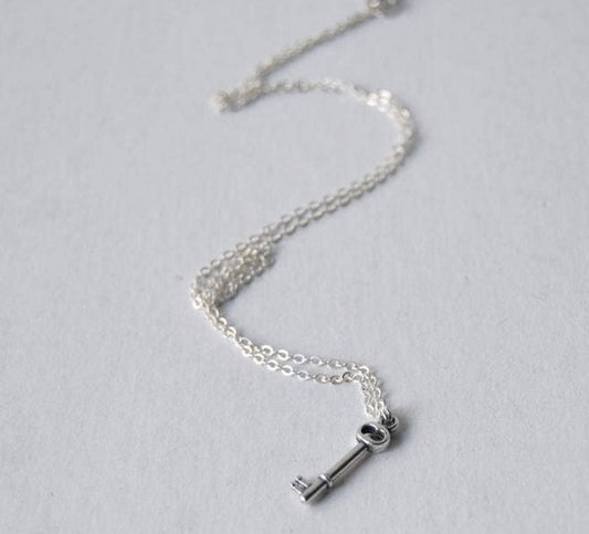 Teeny Tiny Skeleton Key Necklace