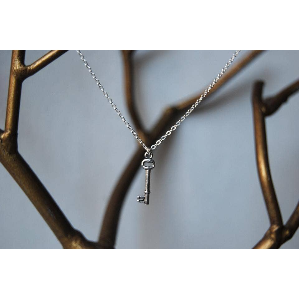 Teeny Tiny Skeleton Key Necklace