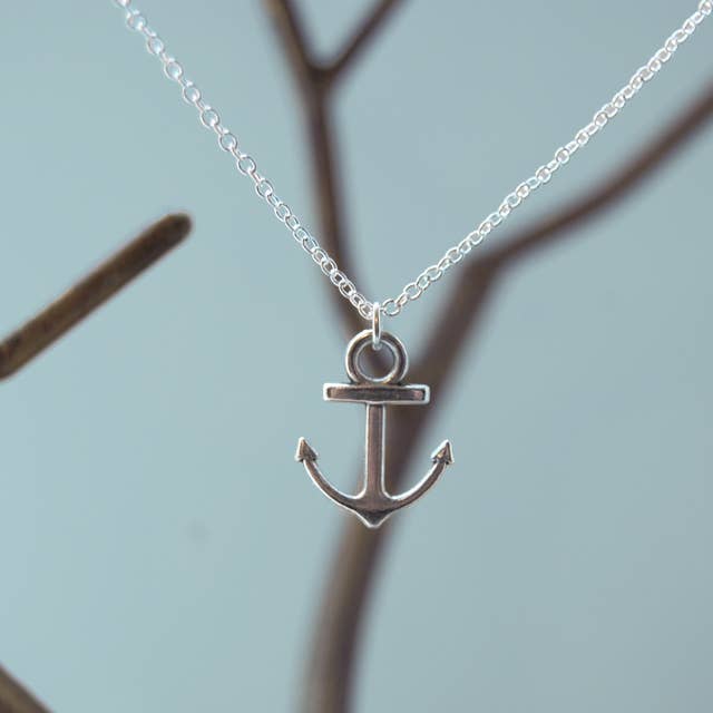 Silver Anchor Necklace