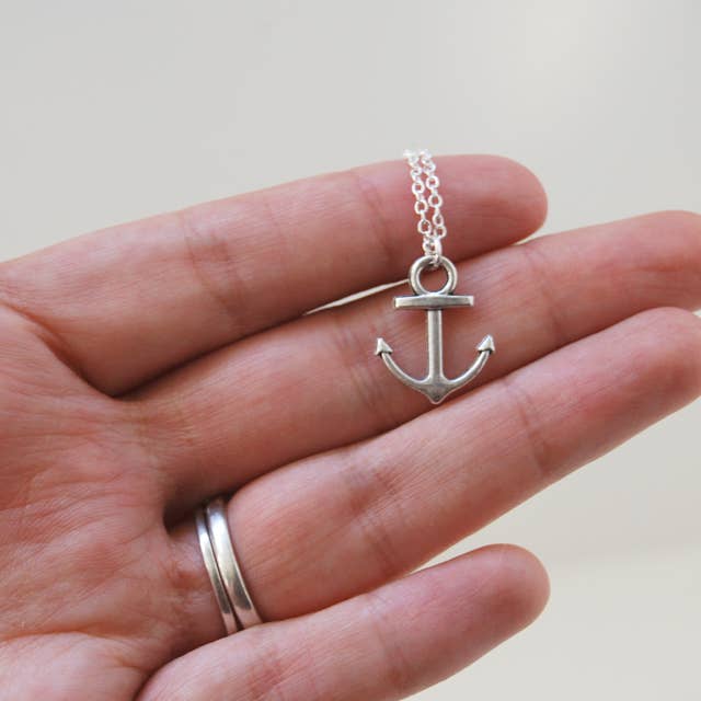 Silver Anchor Necklace