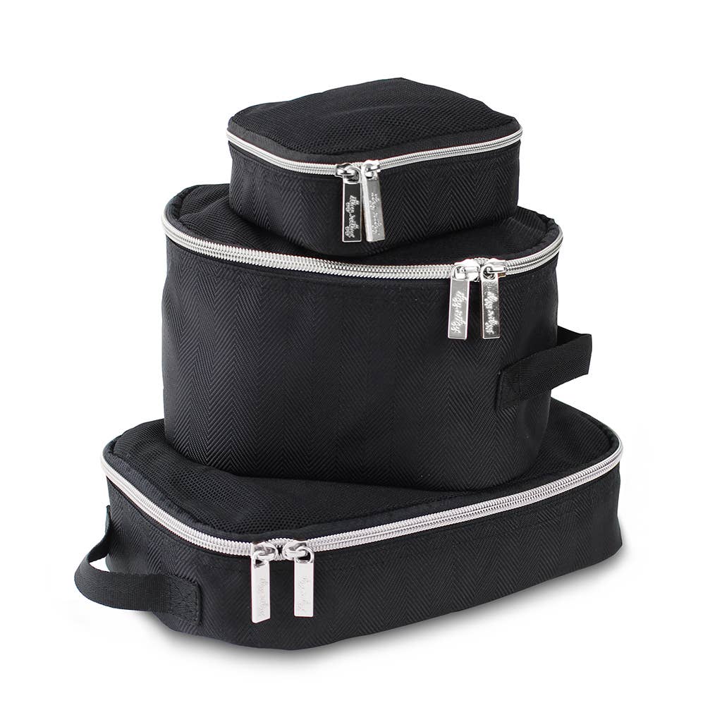 Black & Silver Pack Like a Boss™ Diaper Bag Packing Cubes