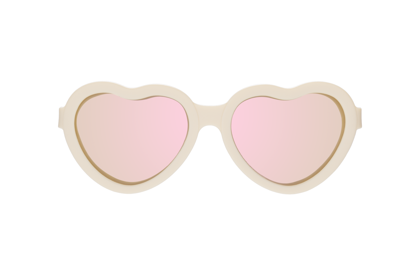 Polarized Heart: Sweet Cream | Rose Gold Mirrored Lens