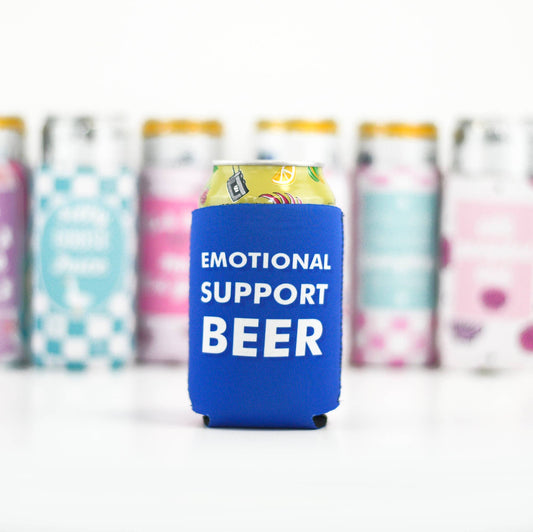 Emotional Support Beer Funny Can Cooler