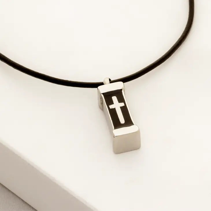 Boxed Urn Cross Memorial Necklace