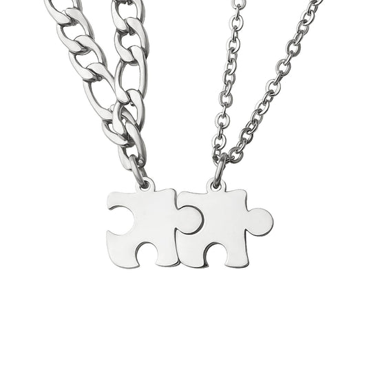 Couple's Puzzle Necklace