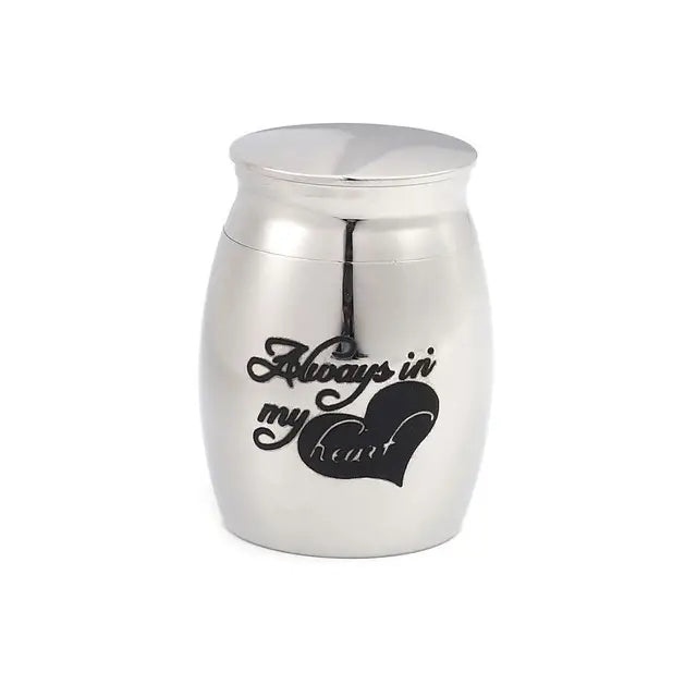 Steel Mini Memorial Ash Holder Cremation Urn Keepsake