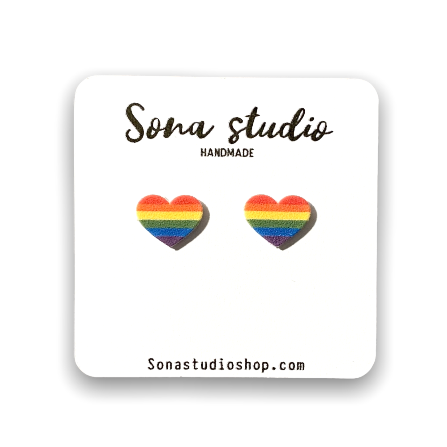 Rainbow Heart Earrings