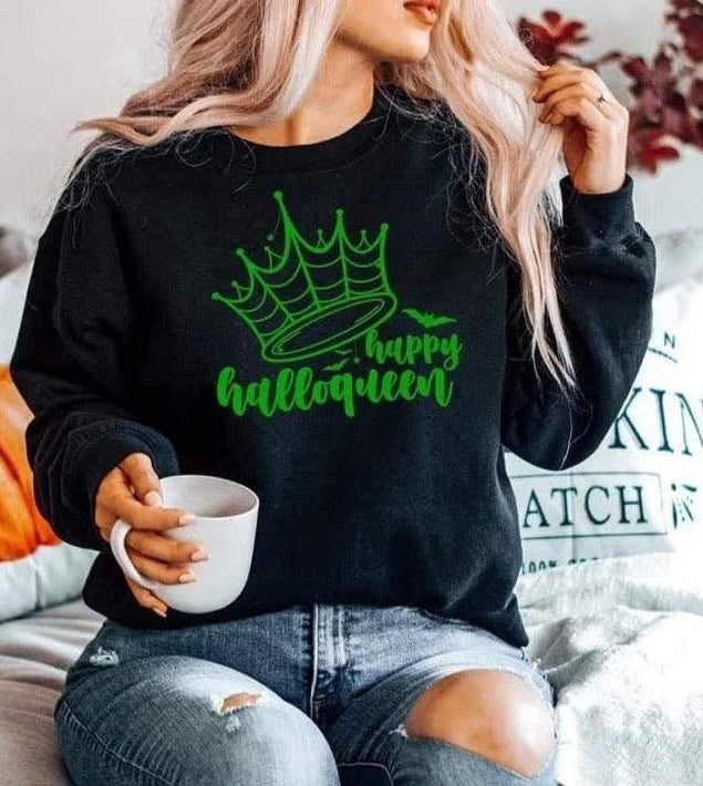 Happy Halloqueen Long Sleeve- Green