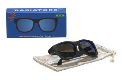 Polarized Navigator: Jet Black | Cobalt Mirrored Lens