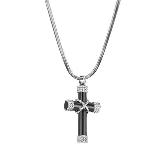 Hawser Cross Cremation Urn Ash Holder Urn Necklace