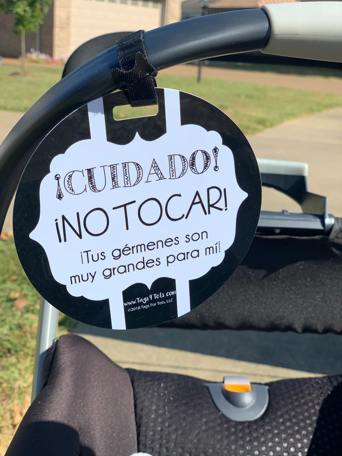 Spanish No Touching Car Seat and Stroller Tag