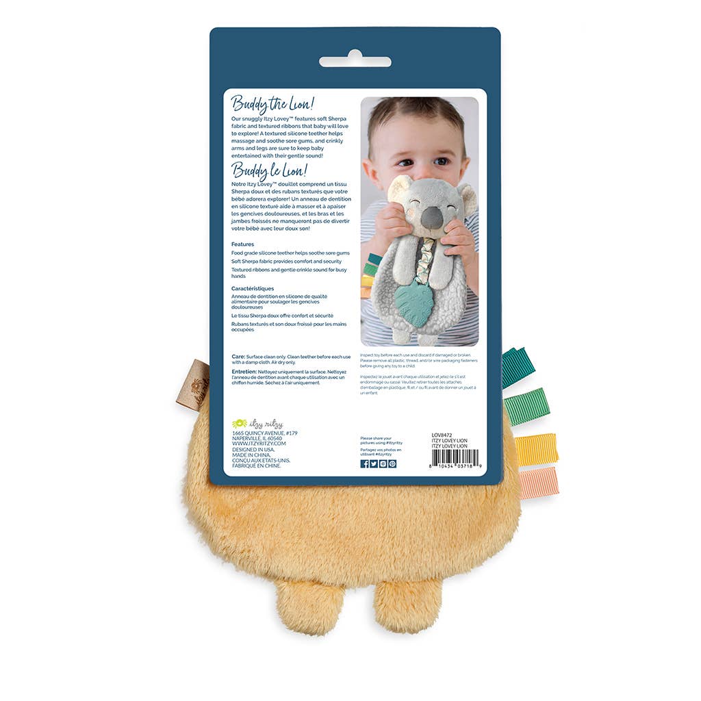 Itzy Lovey™ Lion Plush with Silicone Teether Toy