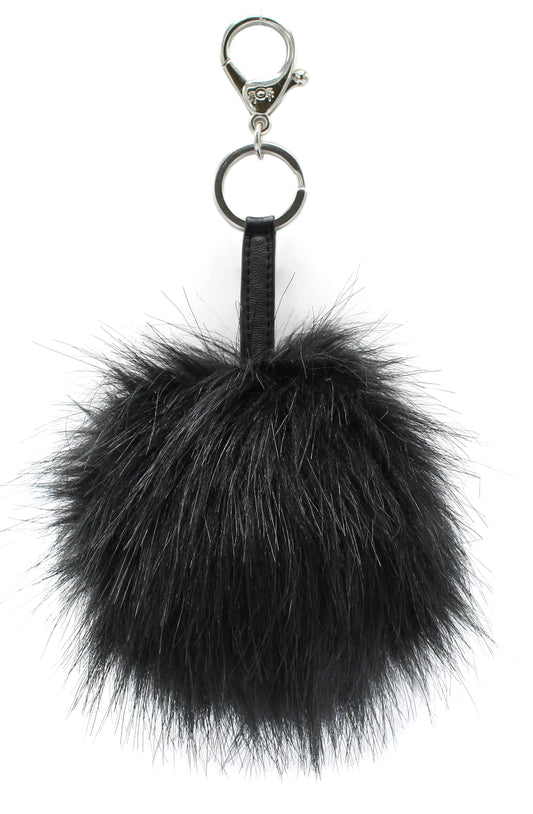 Black Pouf Diaper Bag Charm Keychain