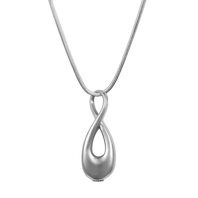 Infinity Teardrop Memorial Necklace